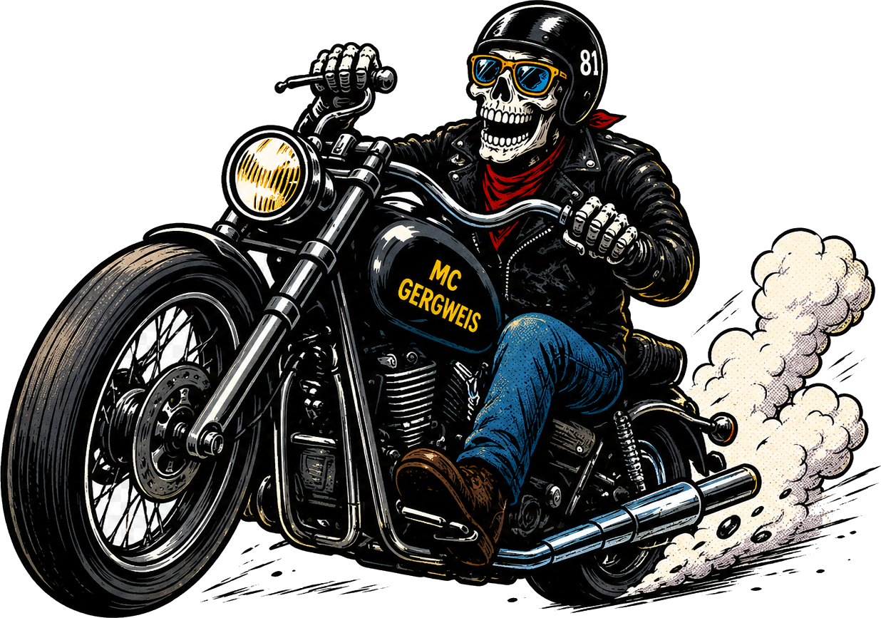 Totenkopf Motorradfahrer MC Gergweis